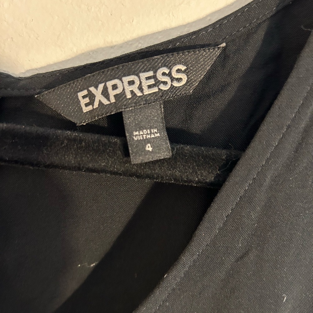 Express Little Black V-Neck Dress - Picture 11 of 11